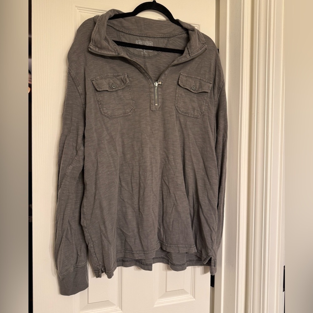 Converse Charcoal Zip-Up Sweater XL